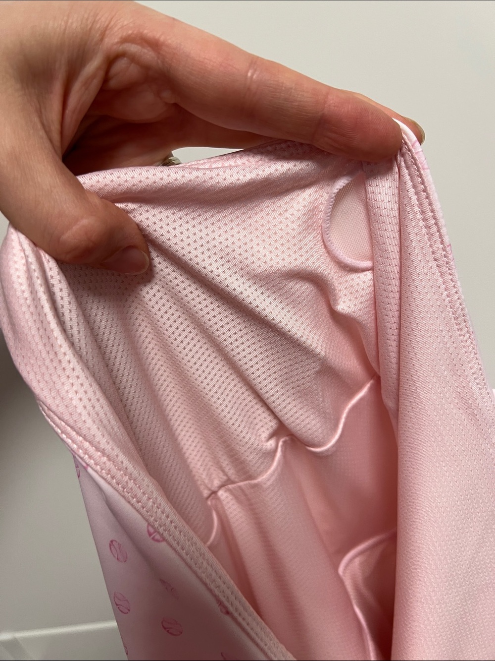 LoveShackFancy Pink Mini Dress with Tiny Tennis Ball Print, Shorts w/ Pockets! - Picture 14 of 15